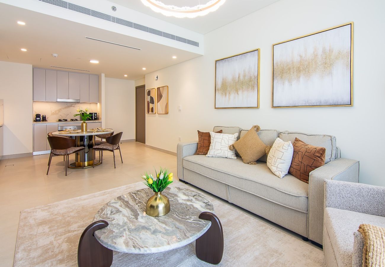 Apartment in Dubai - Elegant 1-Bedroom Apartment | Beach Mansion Tower 2 | Emaar Beachfront